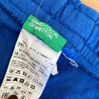 Pantalón corto Benetton azul algodón una puesta  i