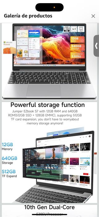 Portatile 15.6 FHD Intel Celeron 12GB RAM