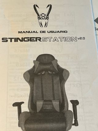 Silla Gaming Stinger Station Negra y Blanca