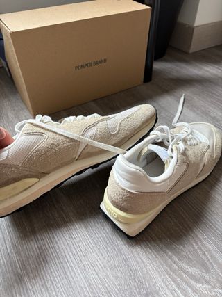 Zapatillas Mango Talla 44 Beige/Blanco