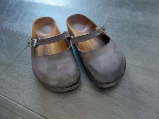 Sandalo Birkenstock Mary Jane Marrone Unisex