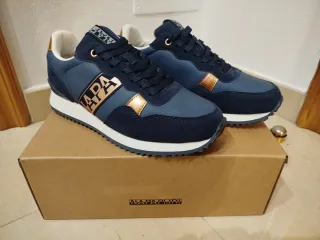 Zapatillas Napapijri Azul y Dorado