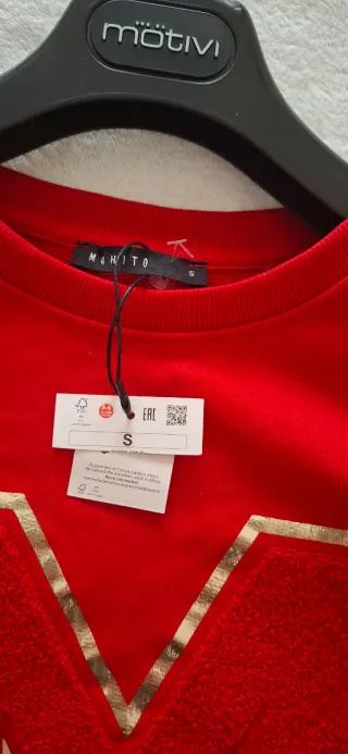 Felpa Mohito Rossa Nuova Taglia S