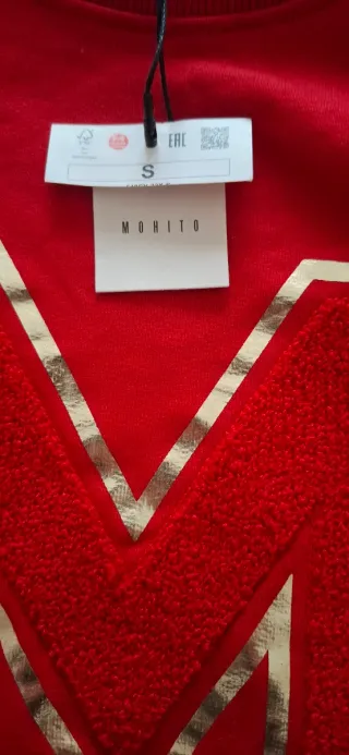 Felpa Mohito Rossa Nuova Taglia S