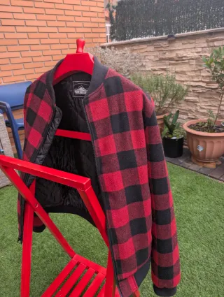 Cazadora Bomber Penfield Cuadros Rojo/Negro