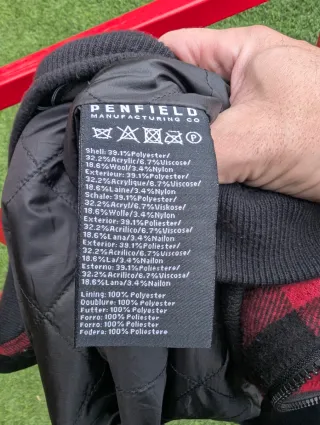 Cazadora Bomber Penfield Cuadros Rojo/Negro