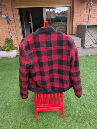 Cazadora Bomber Penfield Cuadros Rojo/Negro