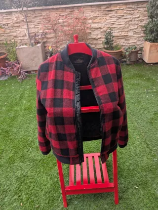 Cazadora Bomber Penfield Cuadros Rojo/Negro