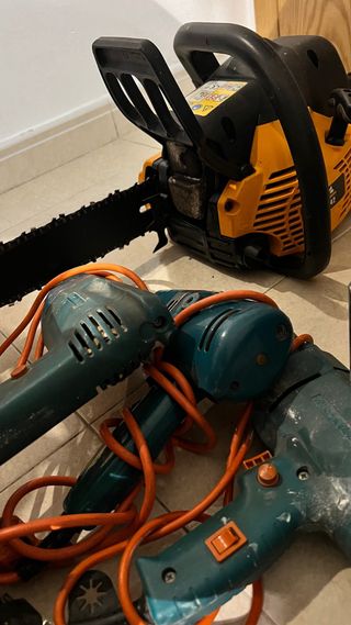 Lote Herramientas: Taladro, Motosierra, Soplador