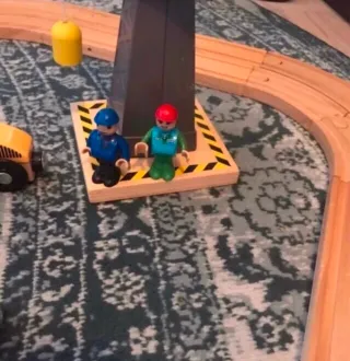 Juego de construcción tren y helicóptero