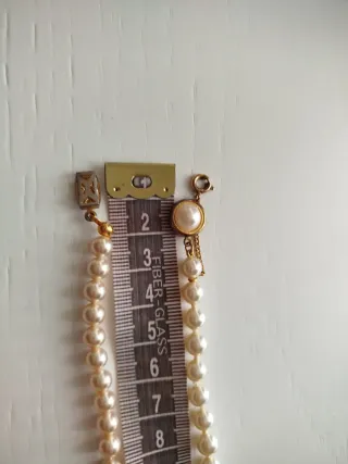 Conjunto Collar y Pulsera Perlas Doradas