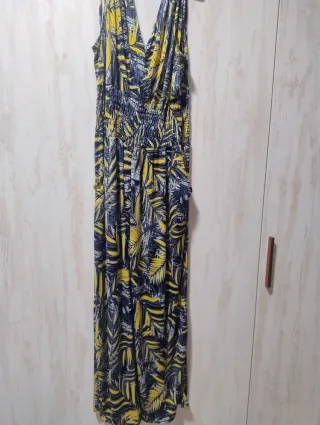 Mono largo estampado hojas verano