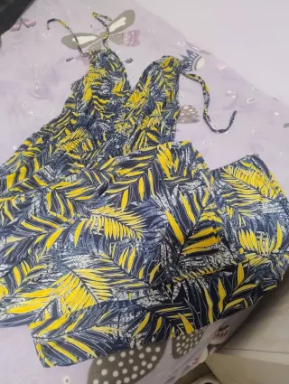 Mono largo estampado hojas verano