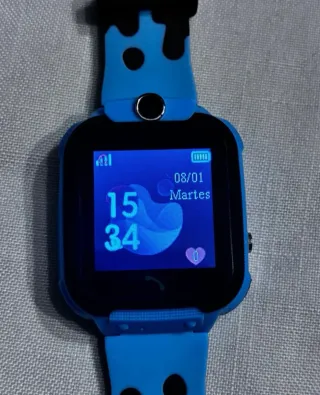 Reloj Inteligente GPS Niños Azul/Negro