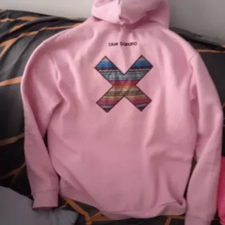 Sudadera canguro rosa con logo X 38/40blurbanana