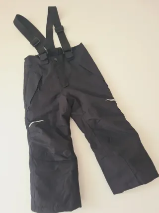 Pantalón y manoplas ski niño negro
