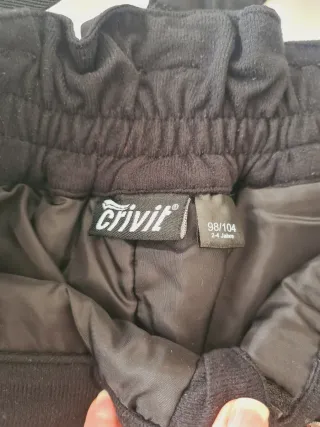 Pantalón y manoplas ski niño negro