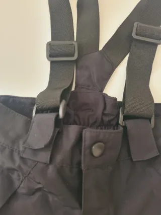 Pantalón y manoplas ski niño negro