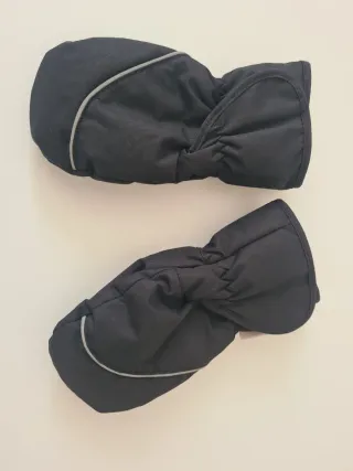 Pantalón y manoplas ski niño negro