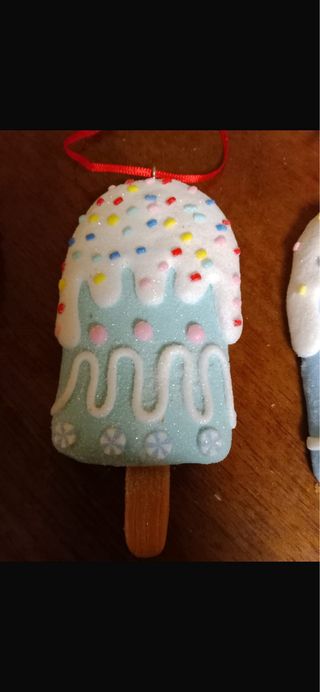 3 Decorazioni Ghiacciolo Multicolore