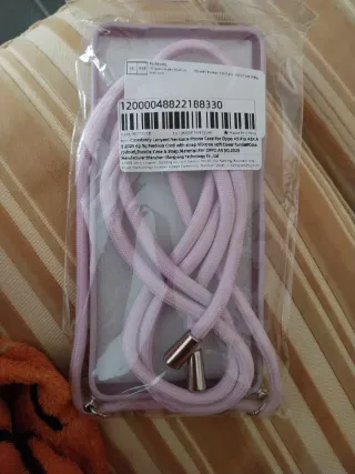 Custodia Oppo A5 5G con cordino viola 2025