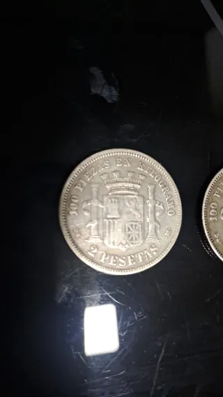 1 Moneda de 5 pesetas 2 Monedas 2 pesetas estr 73
