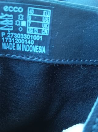 Botines Ecco Piel Negro Talla 40 Mujer