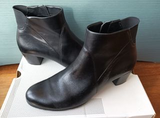 Botines Ecco Piel Negro Talla 40 Mujer