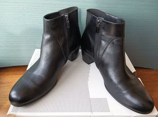 Botines Ecco Piel Negro Talla 40 Mujer