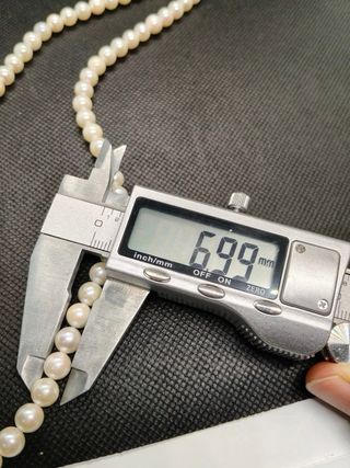 Collar Perlas Japonesas Plata 7mm