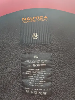 Chaleco Nautica Rojo Bolsillos Forro Polar