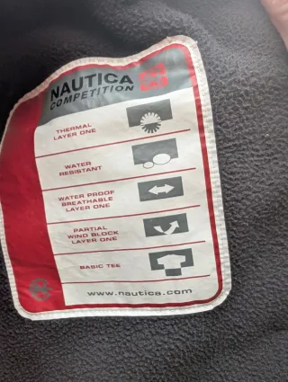 Chaleco Nautica Rojo Bolsillos Forro Polar