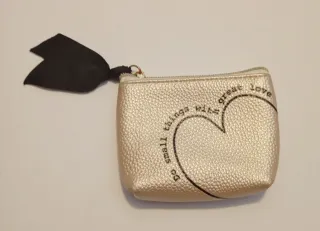 Portamonete donna cuore nero e oro