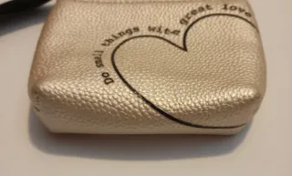 Portamonete donna cuore nero e oro