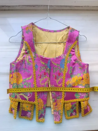 Corpiño Fallera Niña Rosa y Dorado