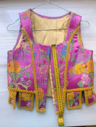 Corpiño Fallera Niña Rosa y Dorado