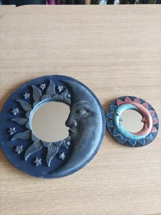 Conjunto 2 Espejos Sol y Luna