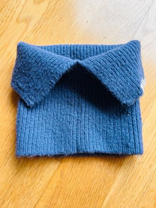 Buff cuello niño azul