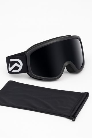 Occhiali da sci neri con lente specchiata