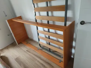 Cama individual de madera 90cm