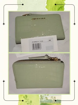 Cartera Bimba y Lola verde efecto cocodrilo