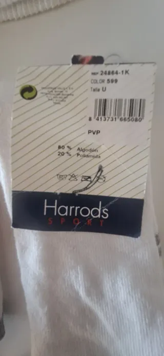 Calcetines Harrods grises y blancos