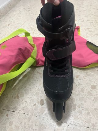 Patines en línea Oxelo negros y rosas