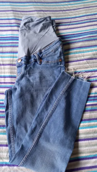 Pantalón premamá vaquero azul