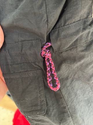 Abrigo Parka Vintage M/L  Negro/Rojo acolchado