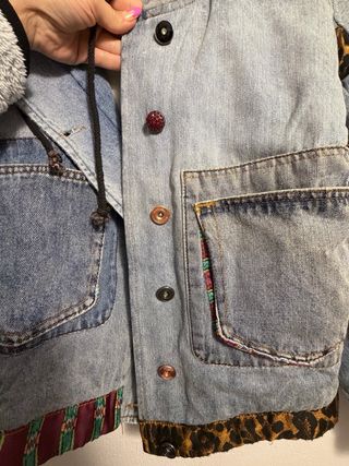 Chaqueta vaquera invierno patchwork Desigual