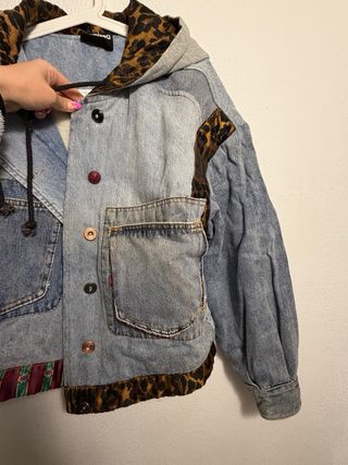 Chaqueta vaquera invierno patchwork Desigual