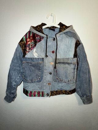 Chaqueta vaquera invierno patchwork Desigual