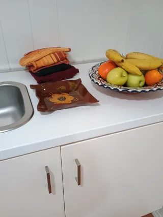 Fruteros artesanal cerámica mandiles y manopla