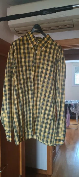 Camisa Ben Sherman cuadros amarillo y negro